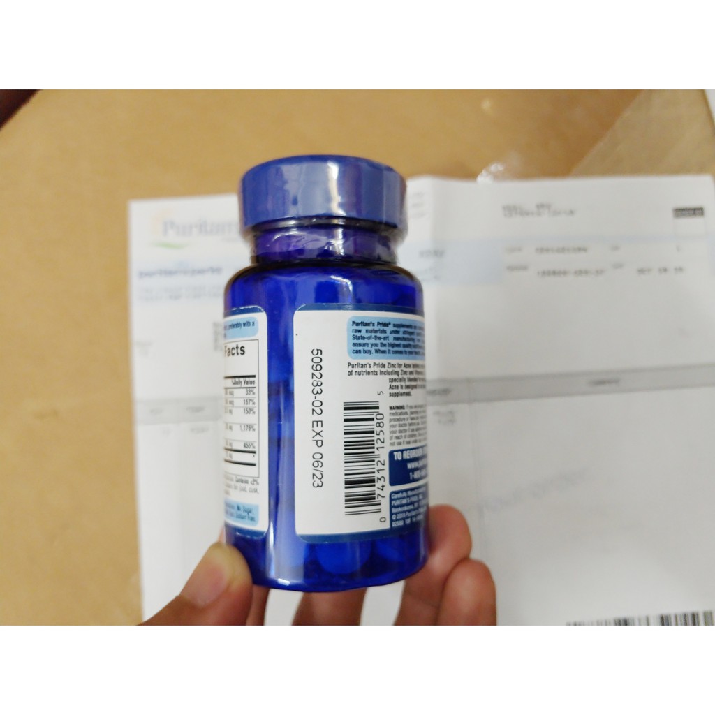 [Mã FMCGLOC giảm 5% đơn 250K] [Bill Mỹ]-Viên bổ sung kẽm trị mụn Zinc For Acne 100 viên | BigBuy360 - bigbuy360.vn