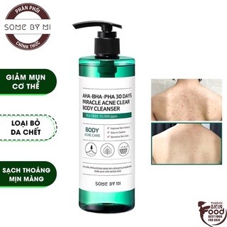 Sữa Tắm Hỗ Trợ Giảm Mụn Lưng Some By Mi AHA-BHA-PHA 30 Days Miracle Acne Clear Body Cleanser 400g