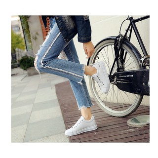 giày thể thao nữ màu trắng da