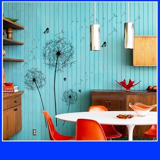 (HCM) Decal dán tường Bồ công anh đen 4 PVC vinyl - decalhcm