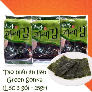 (2 loại) Tảo biển ăn liền Sonka (Lốc 3 gói - 15gr)