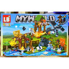Lắp ráp xếp hình non Lego Minecraft My World Kho báu rồng ender 4in1