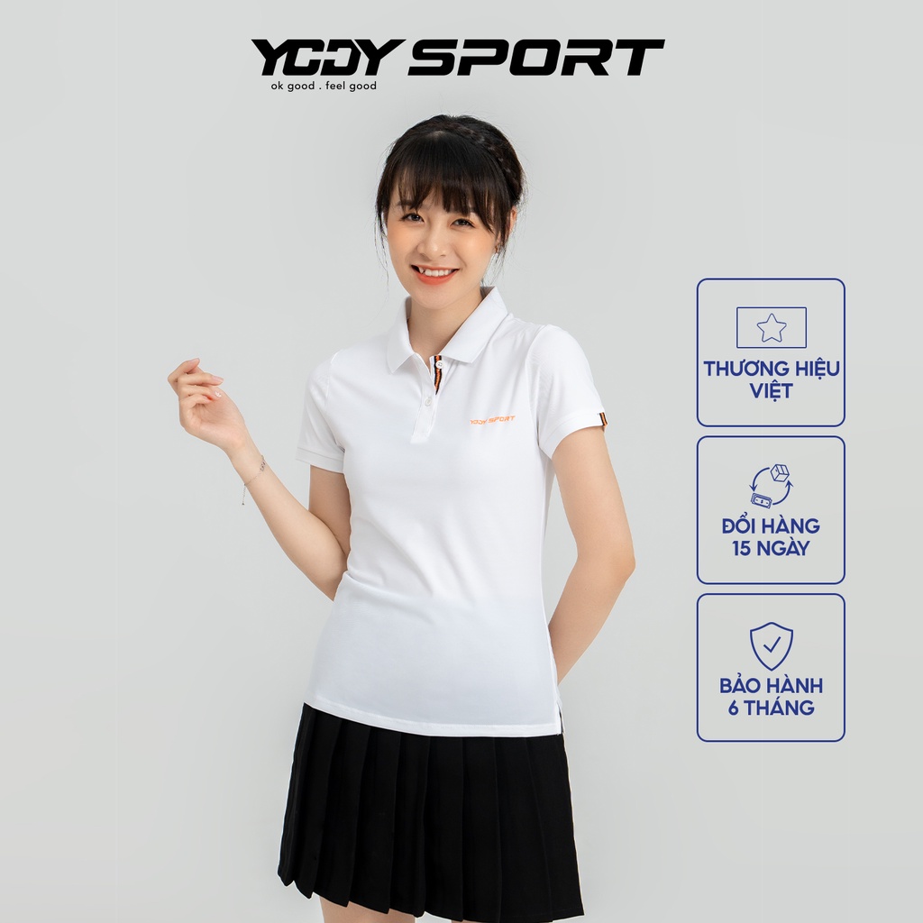 Áo thun thể thao nữ YODY có cổ vải airycool thoáng mát mềm mịn SAN5028