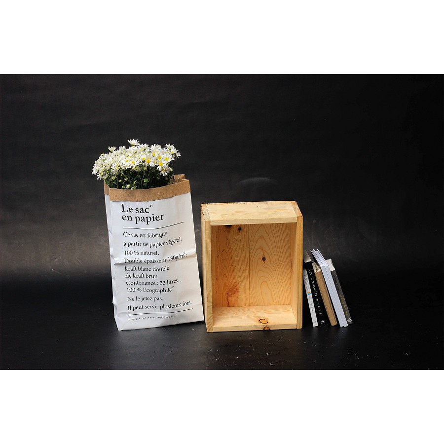 hộp gỗ kín trang trí bàn học, decor phòng ngủ vintage | BigBuy360 - bigbuy360.vn