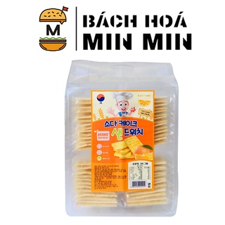 Bánh quy Soda kẹp kem JK Hàn Quốc vị kẹp Cam 500g