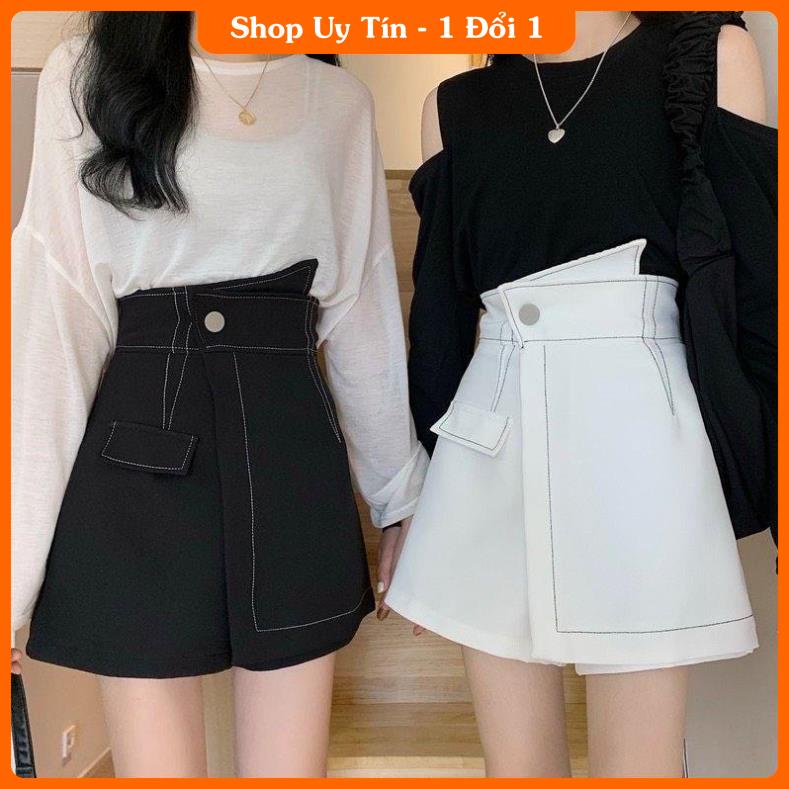 CHÂN VÁY LƯNG CAO CHÉO BÓ EO VIỀN CHỈ NỔI ẢNH THẬT -IB