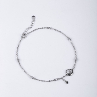 Lắc Chân Bạc Blue Peach Moonlight WG LC243