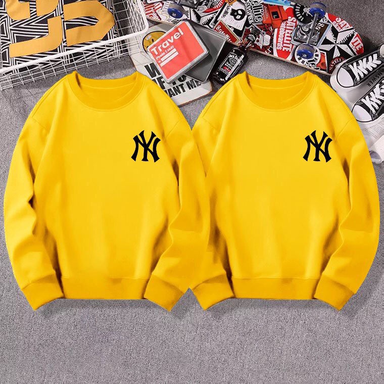 Áo sweater nam nữ phong cách NY oversize, Áo hoodie nỉ LOGO NY form rộng Unisex | BigBuy360 - bigbuy360.vn
