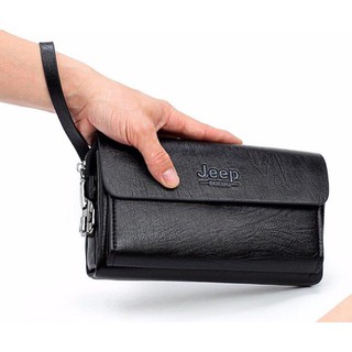 Ví bóp da cầm tay nam nữ KHÓA SỐ JEEP BULUO da bò cao cấp , bảo hành 12 tháng 🥇