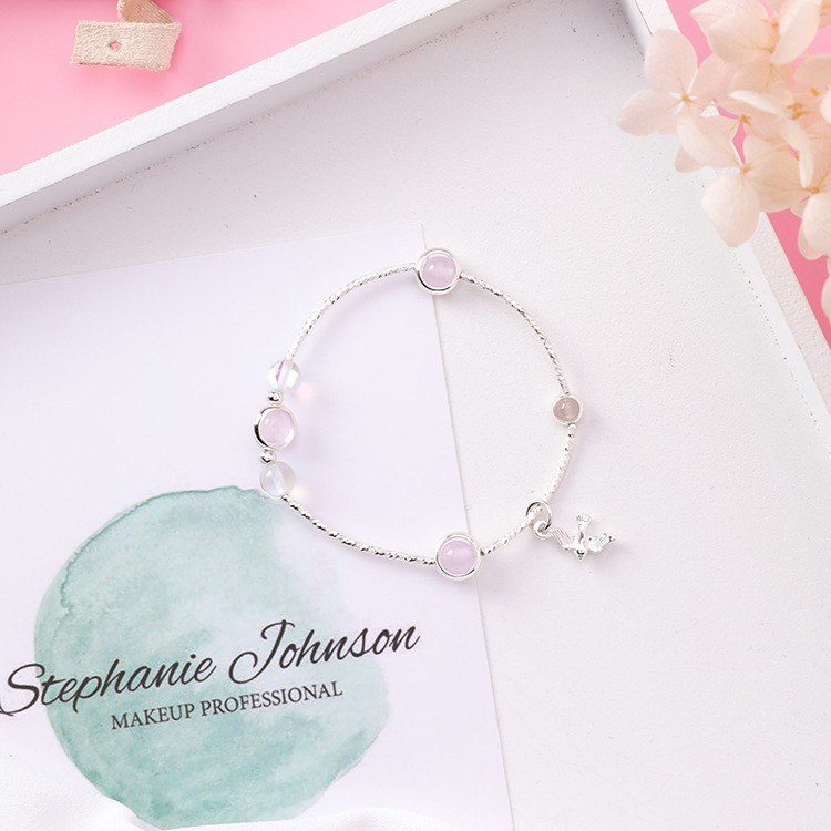 XiaoboACC Vòng Tay Trang Trí Hạt Pha Lê Phong Cách Hàn Quốc Thanh Lịch Cho Nữ | BigBuy360 - bigbuy360.vn