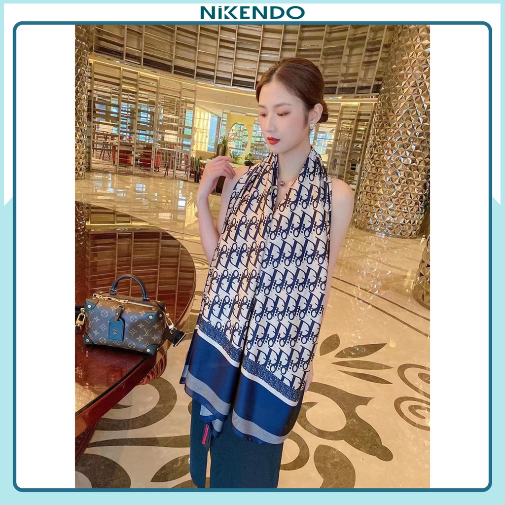 Khăn Choàng Lụa Đi Biển Bản To 180x90-80 cm Áo Choàng Bikini Quàng Cổ Choàng Vai Phong Cách bohemian Vintage Nikendo KL8