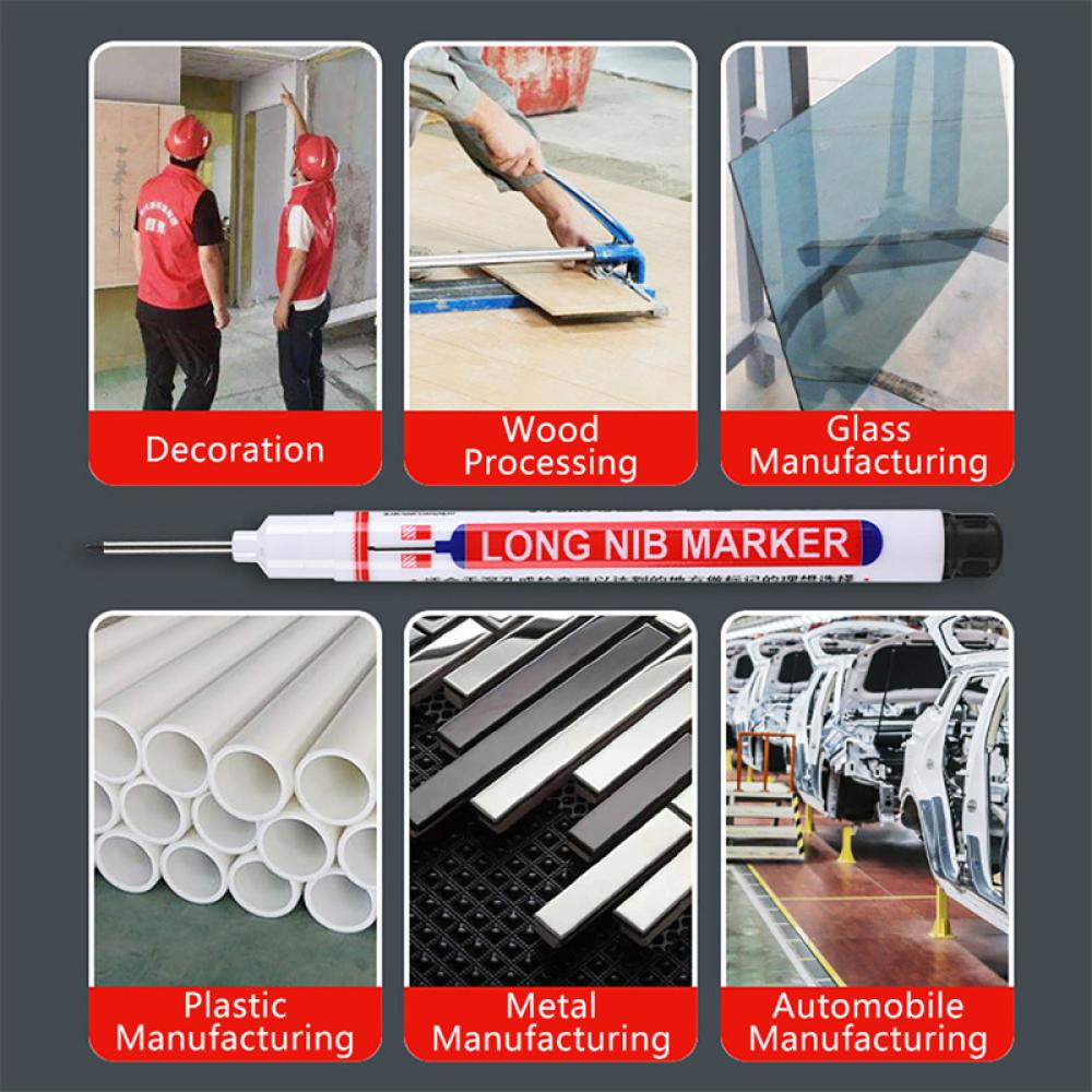 Bút Đánh Dấu Lỗ Sâu Cán Dài 20mm Màu Đỏ / Đen / Xanh Dương / Xanh Lá V2Z2 Đa Năng