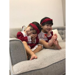 Đầm ( Váy) màu đỏ mặc noel cho bé gái