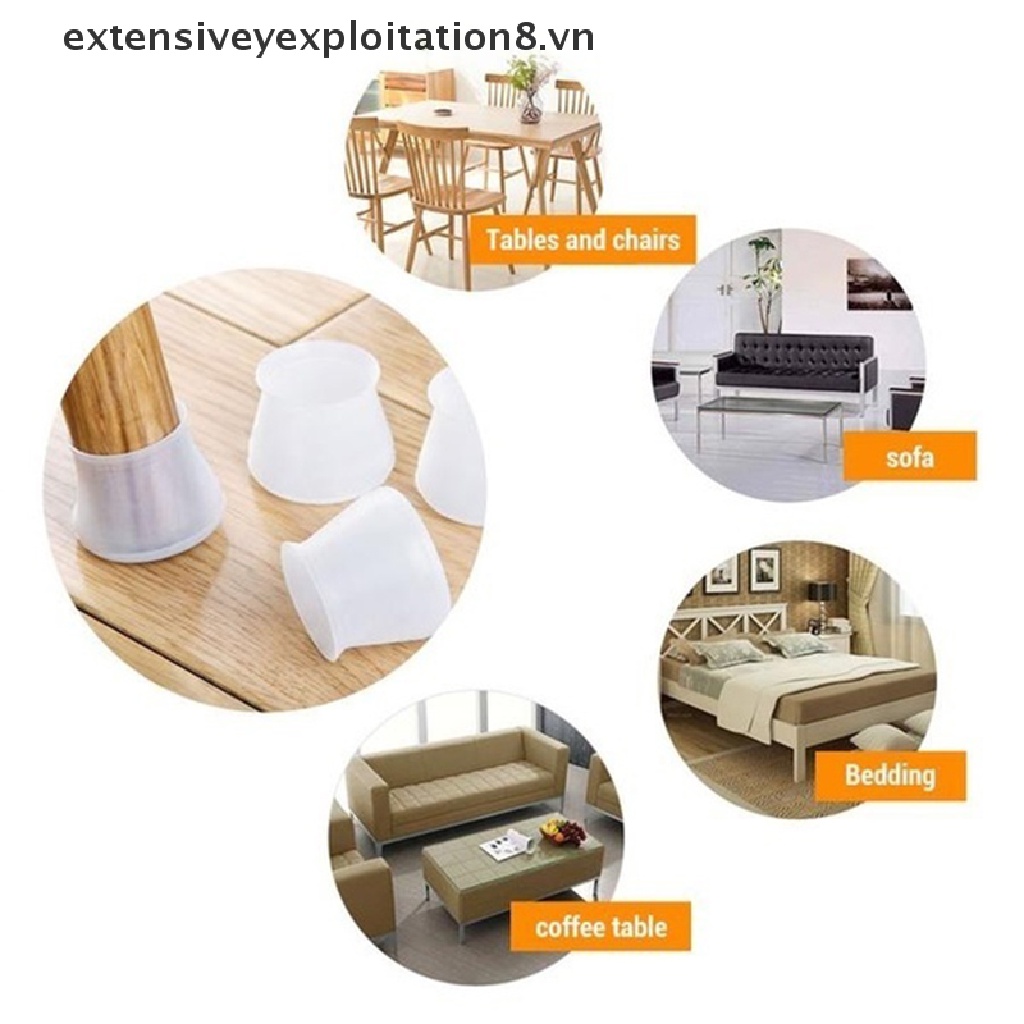 Set 20 Miếng Đệm Silicon Lót Chân Bàn Ghế Bảo Vệ Sàn Nhà