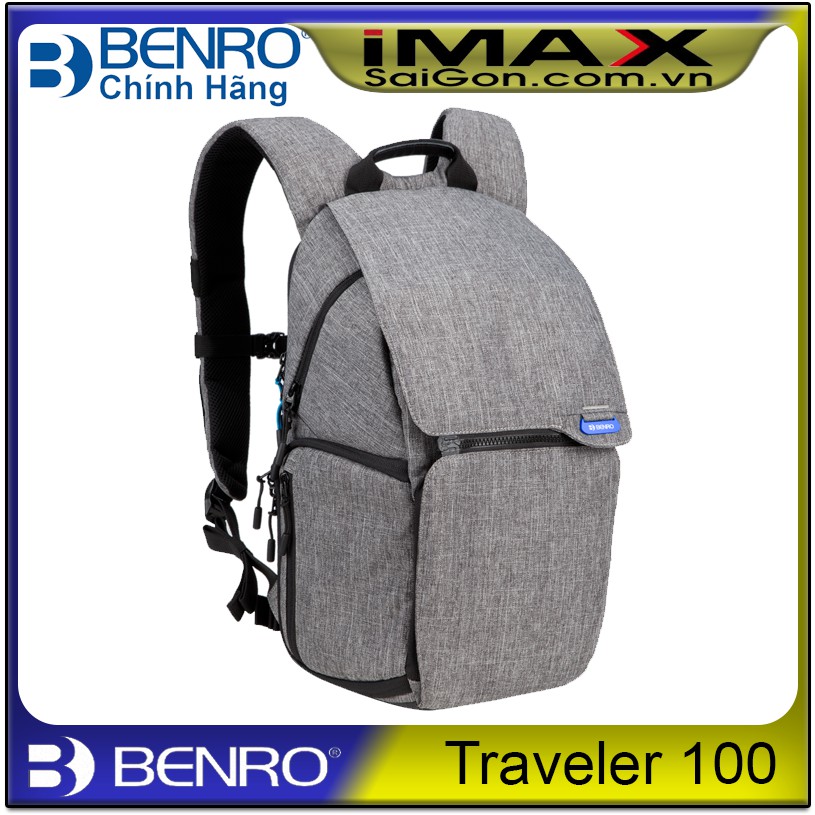 BALO MÁY ẢNH BENRO TRAVELER 100, 2 MÀU XÁM-ĐEN