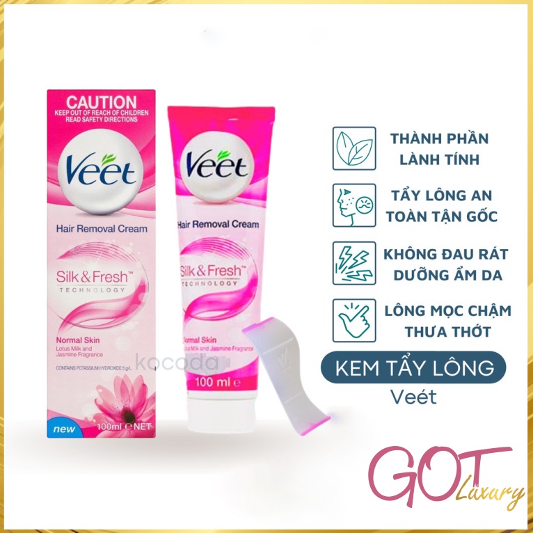 Kem Tẩy Lông Veet Pháp 100ml Silk Fresh GTSTORE94 | BigBuy360 - bigbuy360.vn