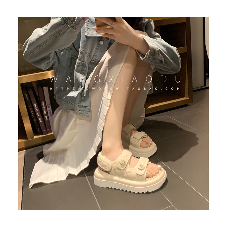 Dép Quai Hậu Nữ Đầu Tròn Đế Bánh Mỳ Cao 5cm 998
