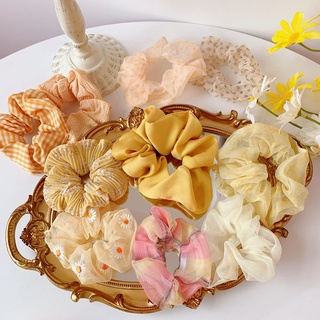 Dây Buộc Tóc Scrunchies Vải Cao Cấp Co Giãn Phối Nhiều Màu Link 2