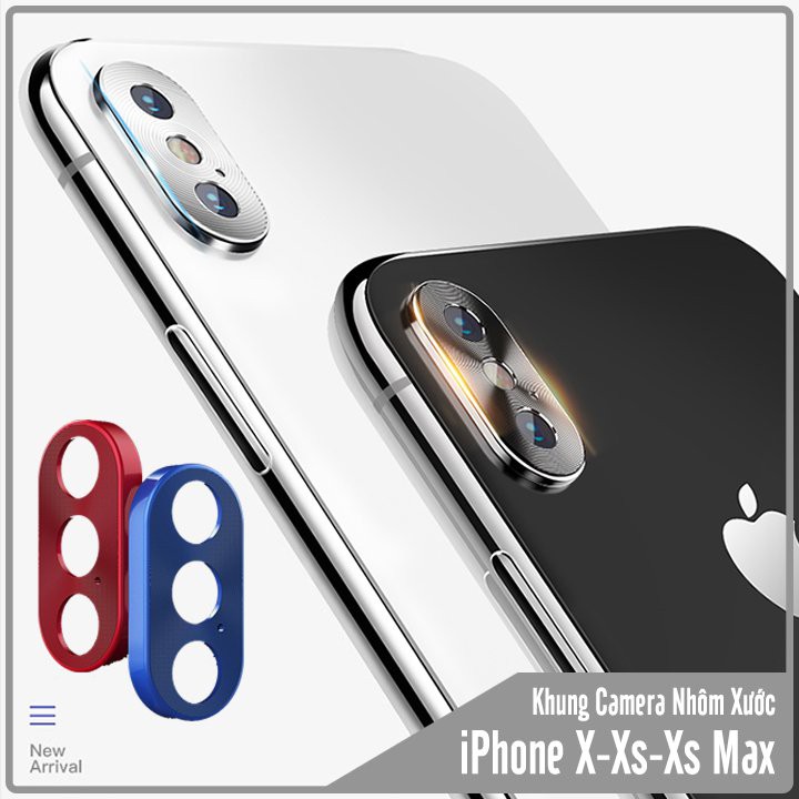 Khung Camera nhôm xước Apple iPhone X-Xs-Xs Max chống trầy, bảo vệ Camera