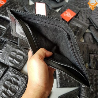 Ví Da Bò Dập Vân Cá Sấu BVCS01