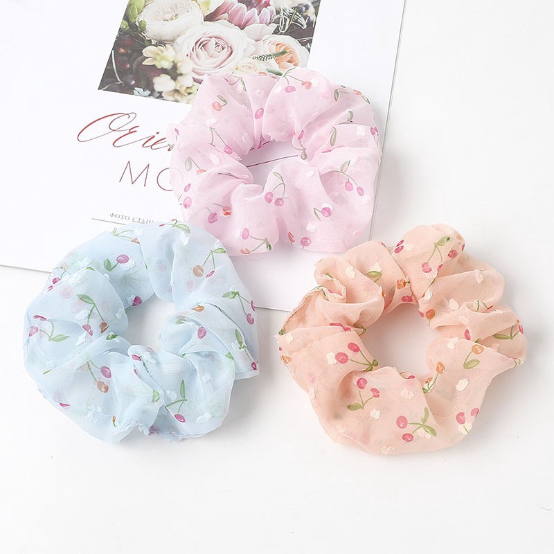 Dây buộc tóc đàn hồi họa tiết dễ thương cho nữ