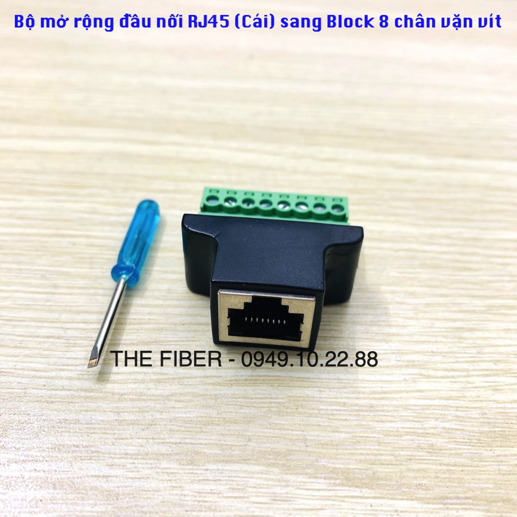 Bộ mở rộng đầu nối RJ45 sang Block 8 chân vặt vít