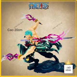 Mô hình One Piece Zoro 3000 thế giới có 2 đầu 3 vòng hắc kiếm cao 20cm bản cao cấp , figure mô hình anime