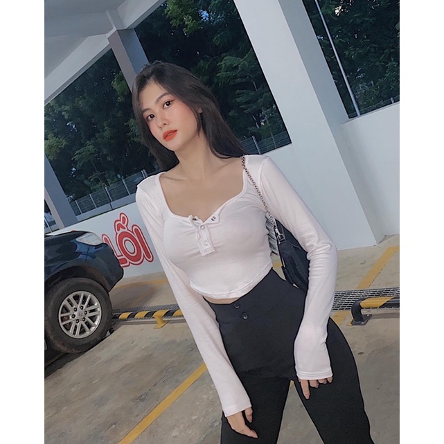 Nút bấm vạt bầu tay dài