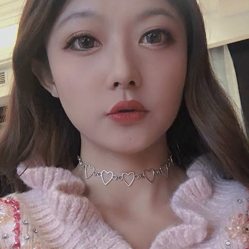 Dây chuyền choker mặt trái tim thời trang cho nữ