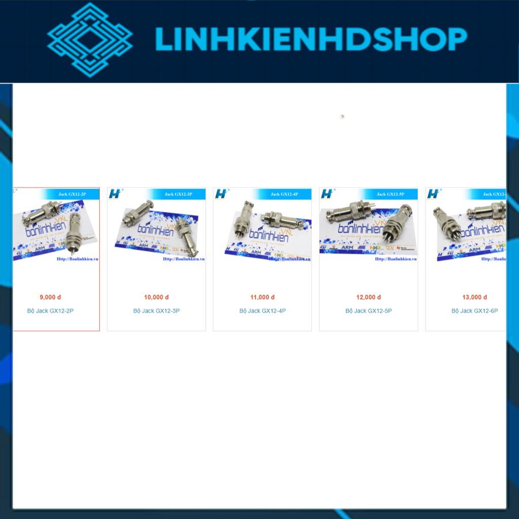 Jack GX12 đực + cái các loại 2/3/4/5/6/7P GX 12