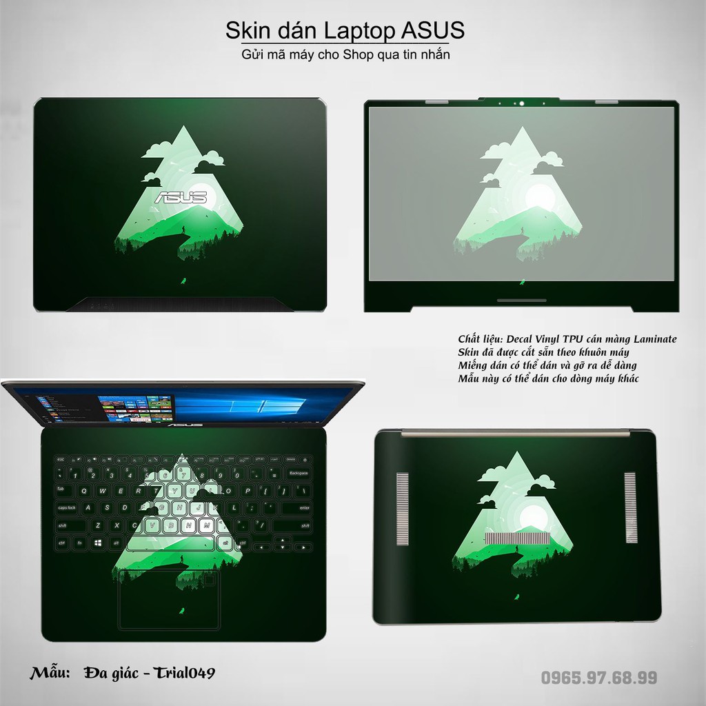 Skin dán Laptop Asus in hình Đa giác _nhiều mẫu 9 (inbox mã máy cho Shop)