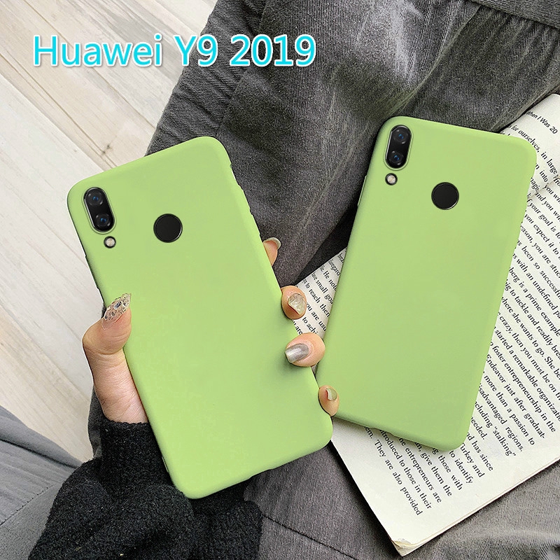 Ốp điện thoại dẻo màu xanh matcha xinh xắn cho Huawei Nova 4 4e 3 3i 3e Y9 Y7 Pro Y6 Pro 2019 Y Max