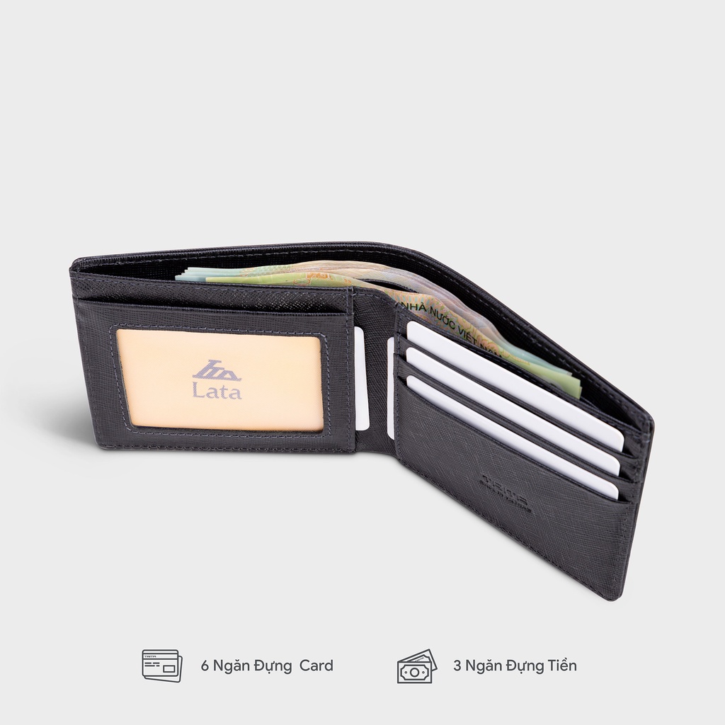 Ví nam da bò thật cao cấp TRITA RVN08 ví ngang đựng tiền và thẻ card