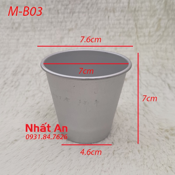 Khuôn nhôm tròn cupcake/ Pudding/ Ly nhôm tròn (Có 5 size)
