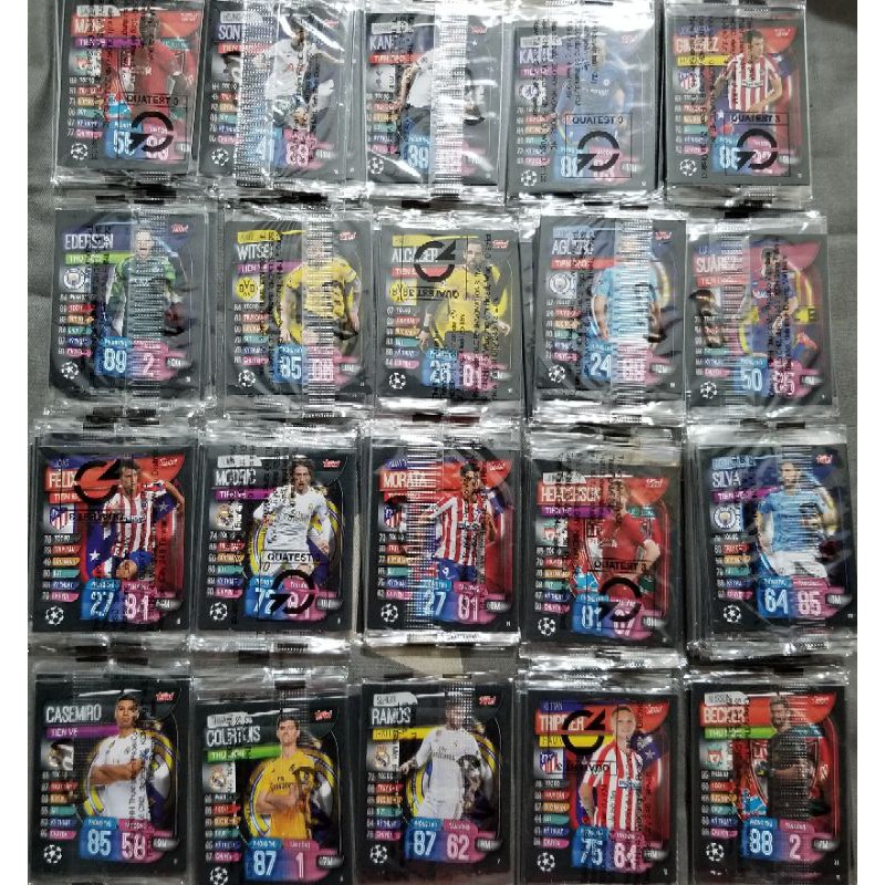 [Chọn 1] [Phần 2] Thẻ cầu thủ nguyên seal - Poca Match Attax 19/20