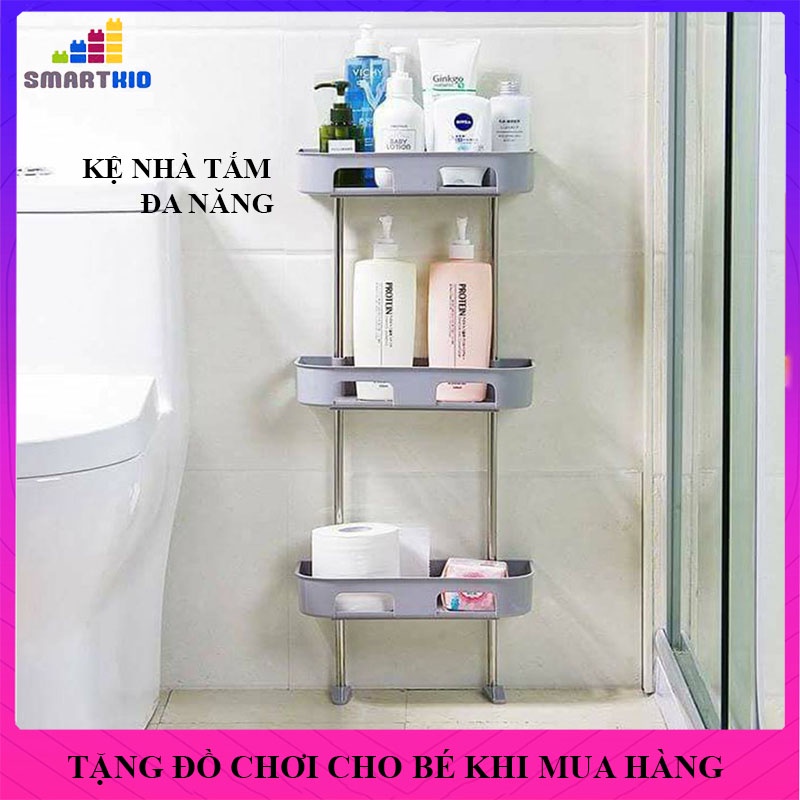 Kệ Đựng Đồ Đa Năng, Kệ Nhà Tắm, Kệ Nhà Vệ Sinh Toilet Đa Năng, Loại 2 Tầng và 3 Tầng Dễ Dàng Lắp Ráp