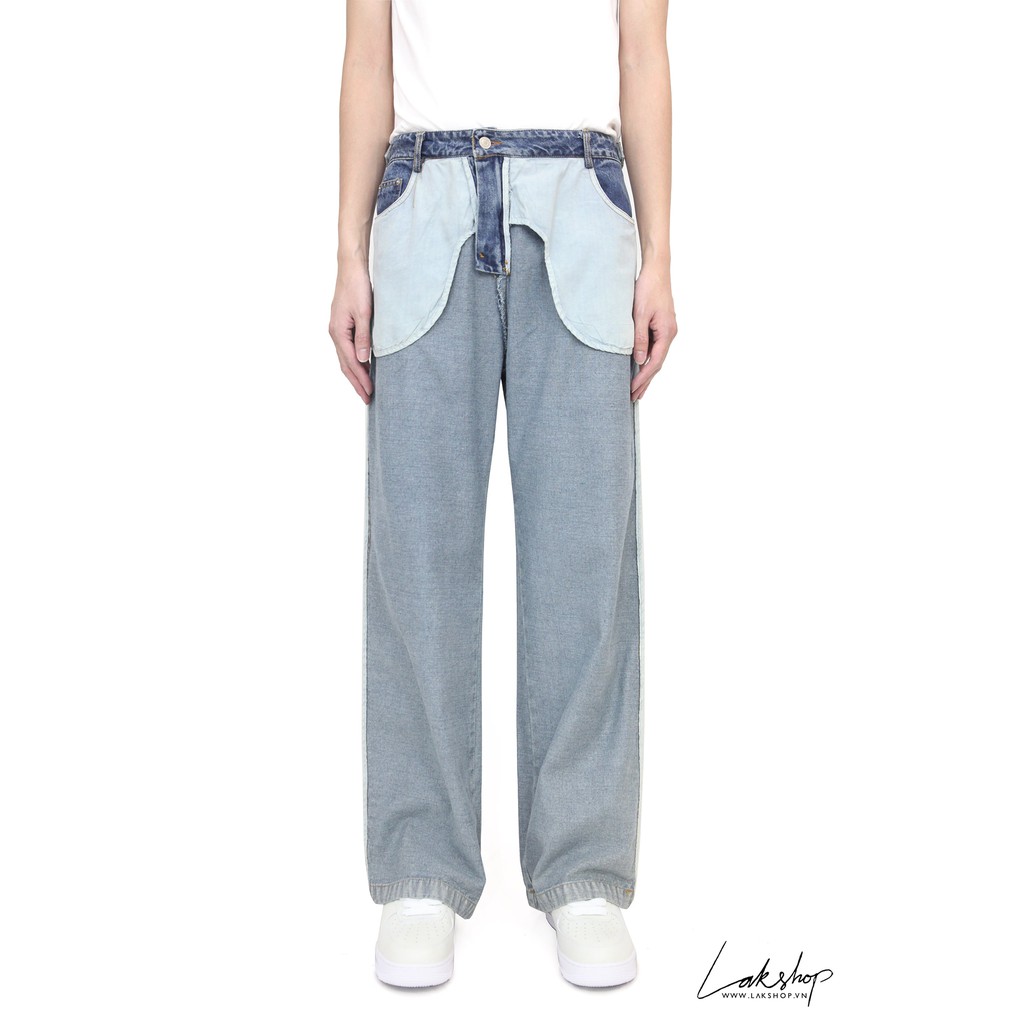 Quần Blue Flipped Left Oversized Jean ds20
