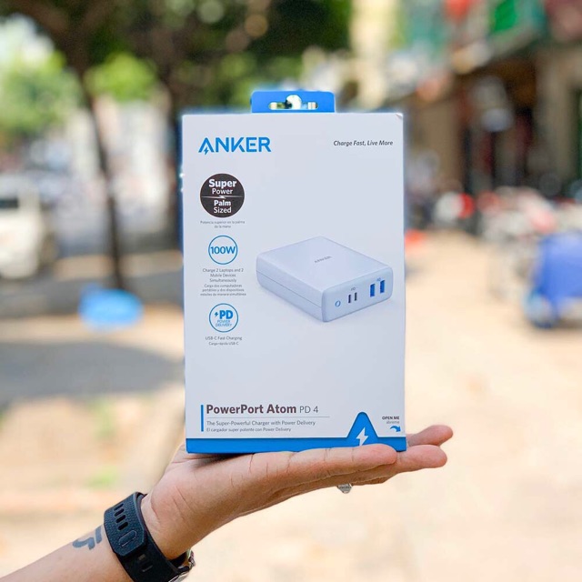 [Mã 267ELSALE hoàn 7% đơn 300K] Củ sạc Anker 100w PowerPort Atom PD4 Mã A2041