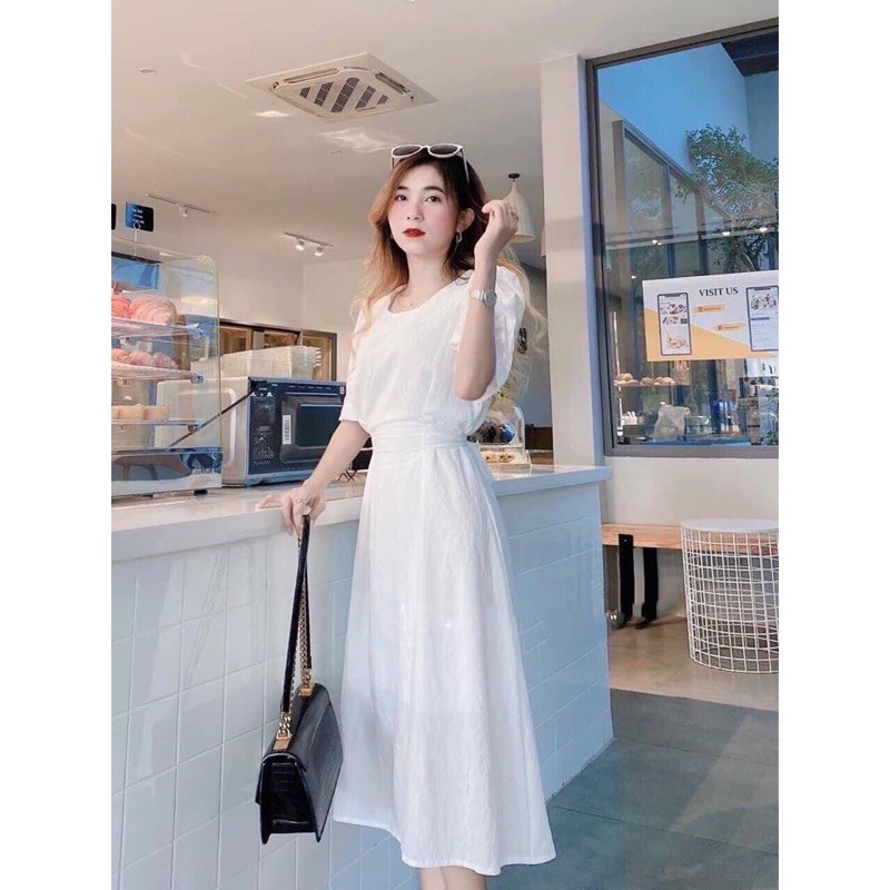 VÁY TRẮNG DÁNG DÀI VINTAGE SIÊU PHẨM SỐNG ẢO⚡️👉Ở ĐÂU RẺ HƠN-SHOPEE HOÀN TIỀN👈⚡️ĐẦM CHỤP HÌNH ĐI DU LỊCH HOT NHẤT 2021