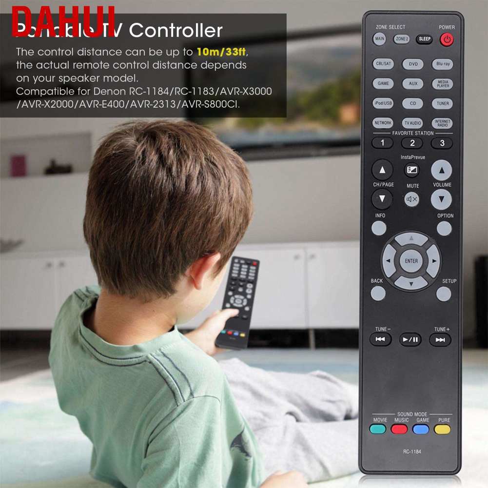 Điều Khiển Tv Từ Xa Dahui Bằng Abs + Silicon Màu Đen Siêu Bền Cho Denon Avr Gnc S800Ci