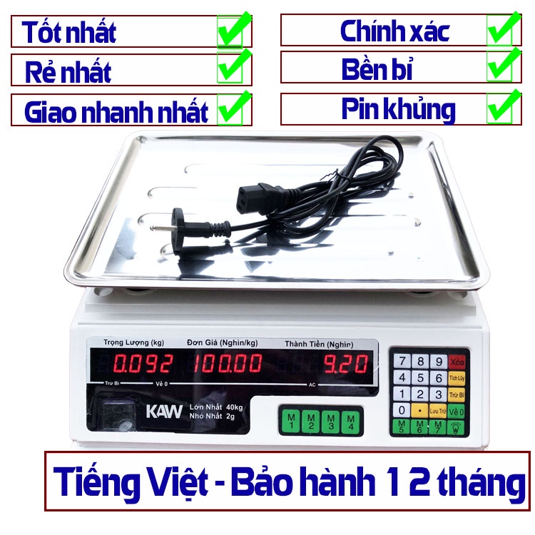 Cân Điện Tử  Tự Tính Tiền Sạc Pin  MẪU CHỌN LỌC, Cân điện tử tính tiền 40kg bán thịt cá - SIÊU NHANH SIÊU TIỆN LỢI