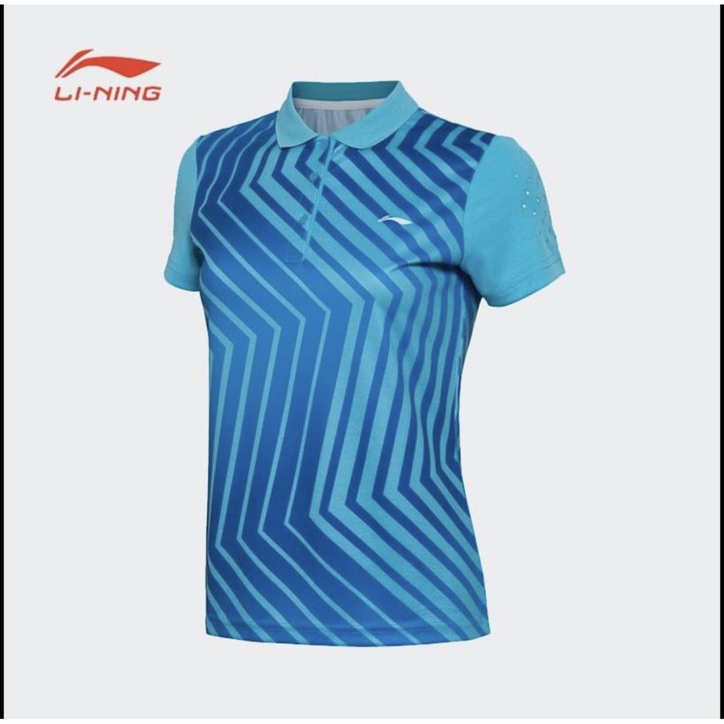 [nhiều màu] áo phông lining nữ có cổ, thích hợp với tất cả các môn thể thao, chất mát nhẹ, mềm thấm hút mồ hôi