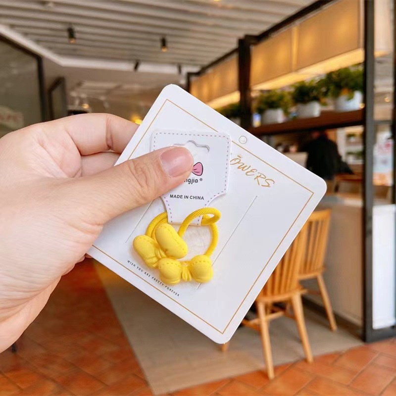 Dây Cột Tóc Cao Su Thắt Nơ Nhiều Màu Phong Cách Hàn Quốc Dễ Thương