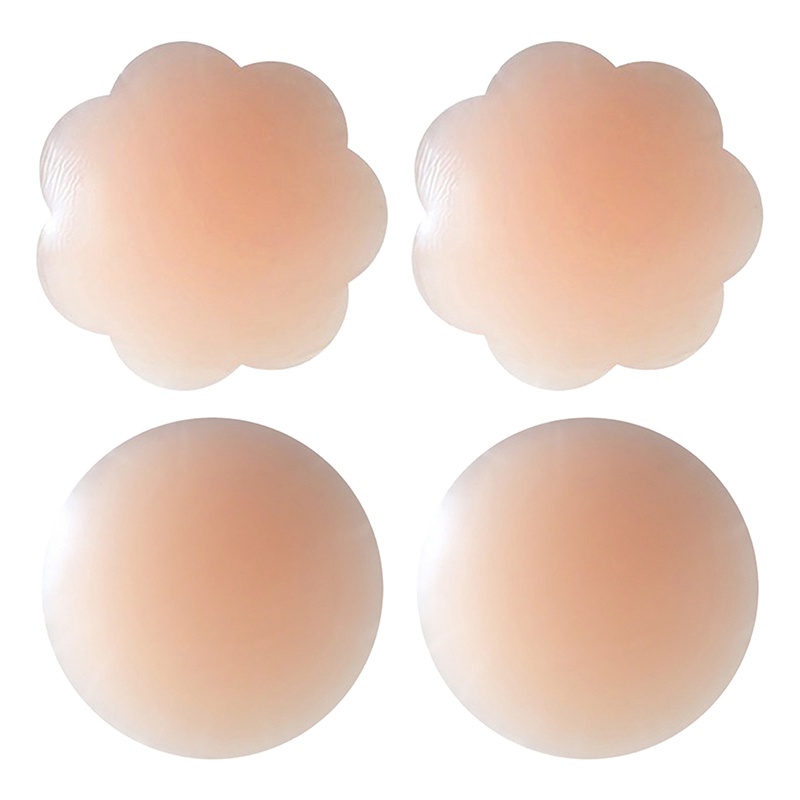 1 Cặp Miếng Dán Ngực Silicone Tự Dính Có Thể Tái Sử Dụng