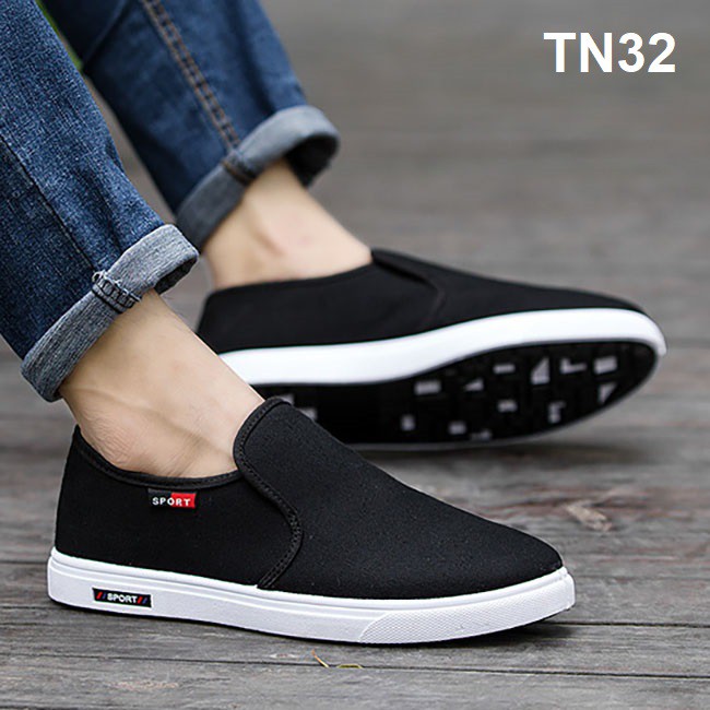 Giày Lười Vải Nam 💖 FREESHIP 💖 Giày Thể Thao Phong Cách Thời Trang Bền Đẹp Tặng Tất Khử Mùi | BigBuy360 - bigbuy360.vn