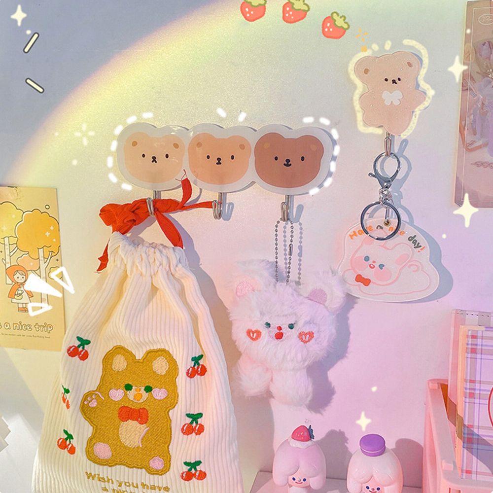 KUNHEV Móc Treo Đồ Dán Tường Chắc Chắn Không Cần Khoan Kiểu Hoạt Hình Dễ Thương