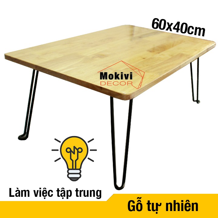 Bàn học, bàn làm việc chân xếp gọn tiện lợi 40x60 CS