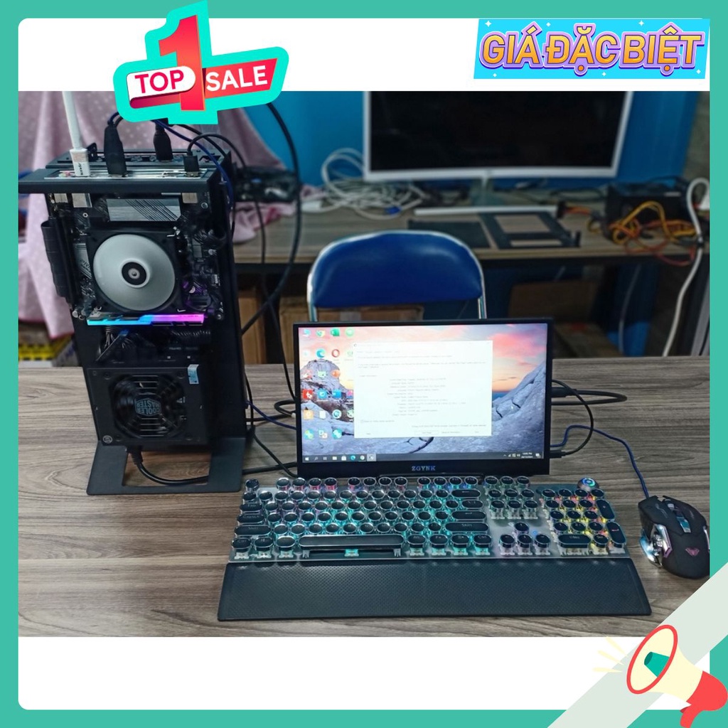 Thùng Case Máy tính xeon E5-2673 V3 GTX1050ti Ram 32G