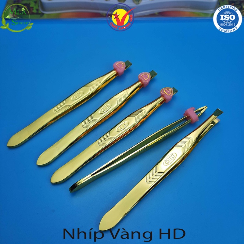 Nhíp Đa Năng Nhổ Lông Mày, Nhíp Nhổ Tóc Bạc, Tóc Sâu Màu Vàng HD - Thép Không Gỉ Hàng Chuẩn, Đẹp, Bám Tốt