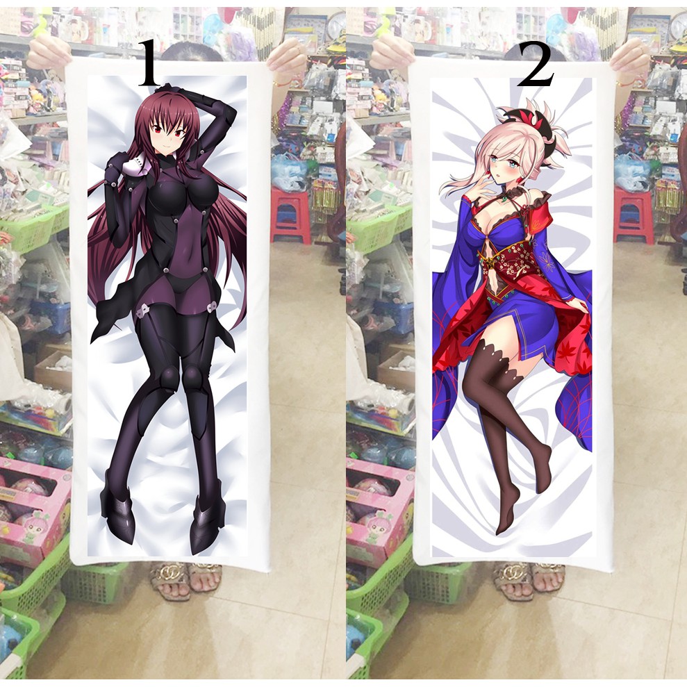 Gối ôm Gối ngủ Anime game Fate Grand Order có ruột bông (Tặng 1 poster hoặc 1 huy hiệu)